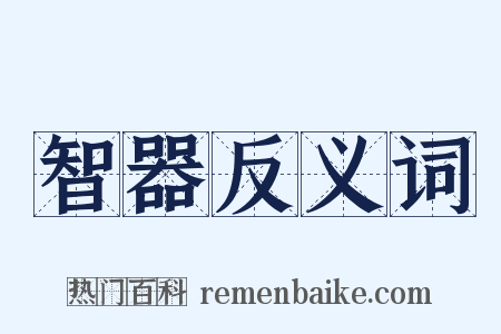 智器反义词是什么意思的图片